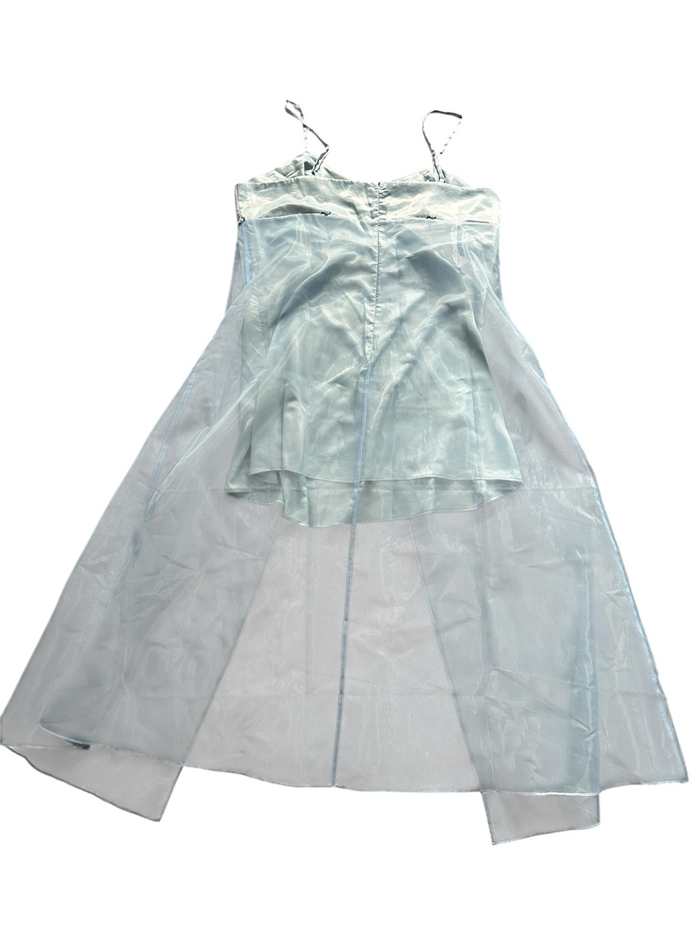 NWT Fashion Brand Company Prom Dress baby blue satin 2X - Picture 2 of 12